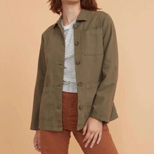New Marine Layer Gracey Chore Coat  in Dusty Olive XS